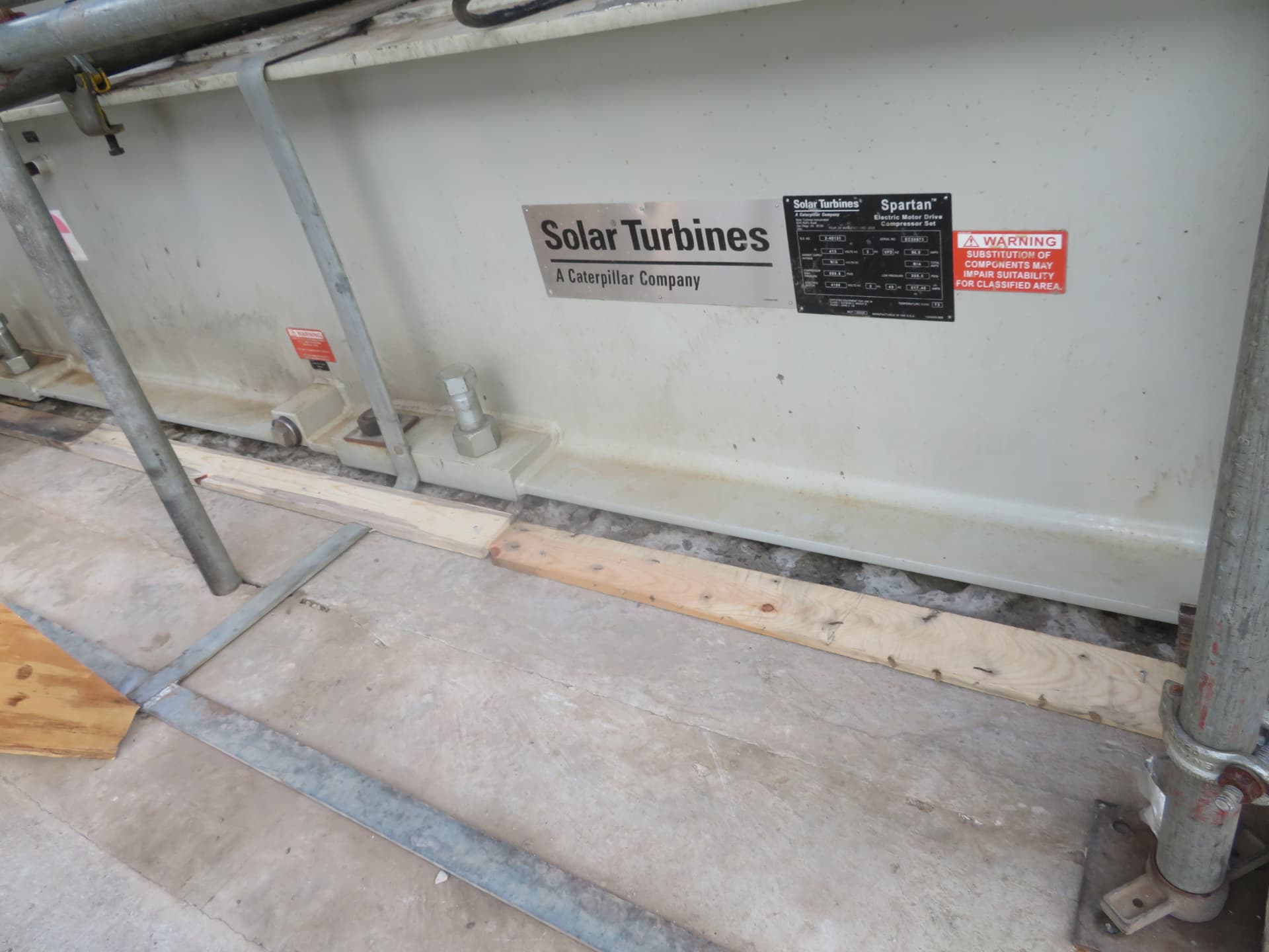 Completed grout bed beneath the Solar Turbines compressor skid